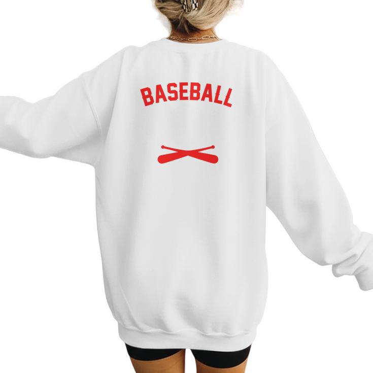 Baseball Mom Baseball Player For Mother's Day Women's Sweatshirt Back Print