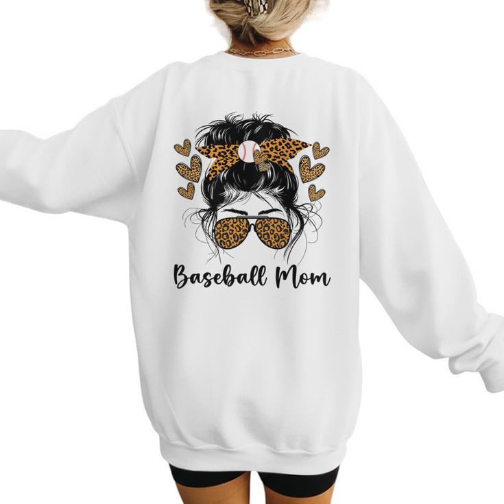 Baseball Mom Baseball Player Mom Women's Sweatshirt Back Print