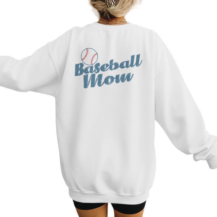 Baseball Mom Team Ball Sports Fan Women's Sweatshirt Back Print