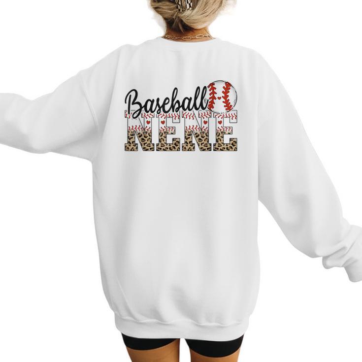Baseball Nene Women BallPark Nene Baseball Mom Mother's Day Women's Sweatshirt Back Print