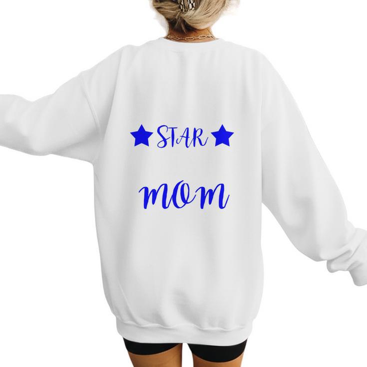 BASEBALL STAR MOM Sporty Design For Proud Baseball Moms Women's Sweatshirt Back Print