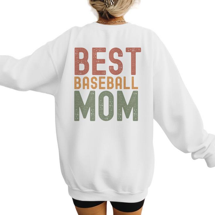 Best Baseball Mom Sports Cute Moms Day Premium Women's Sweatshirt Back Print