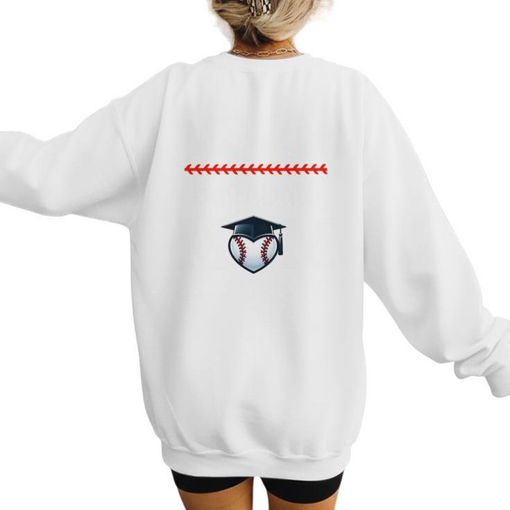 Senior Baseball Mom 2024 Senior Mom Class Of 2024 Baseball Women's Sweatshirt Back Print