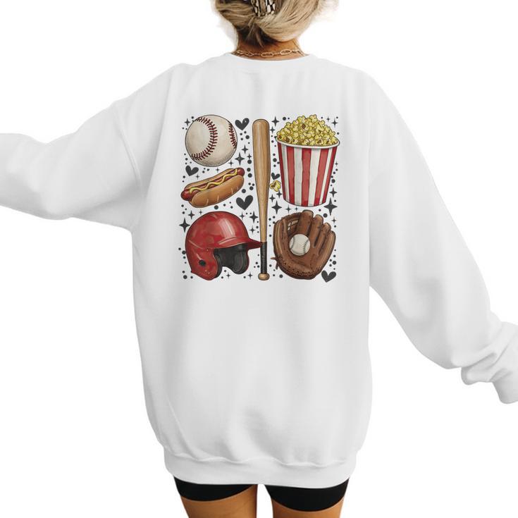 Tis The Season Baseball Mom Game Day Cheering Sports Lover Women's Sweatshirt Back Print