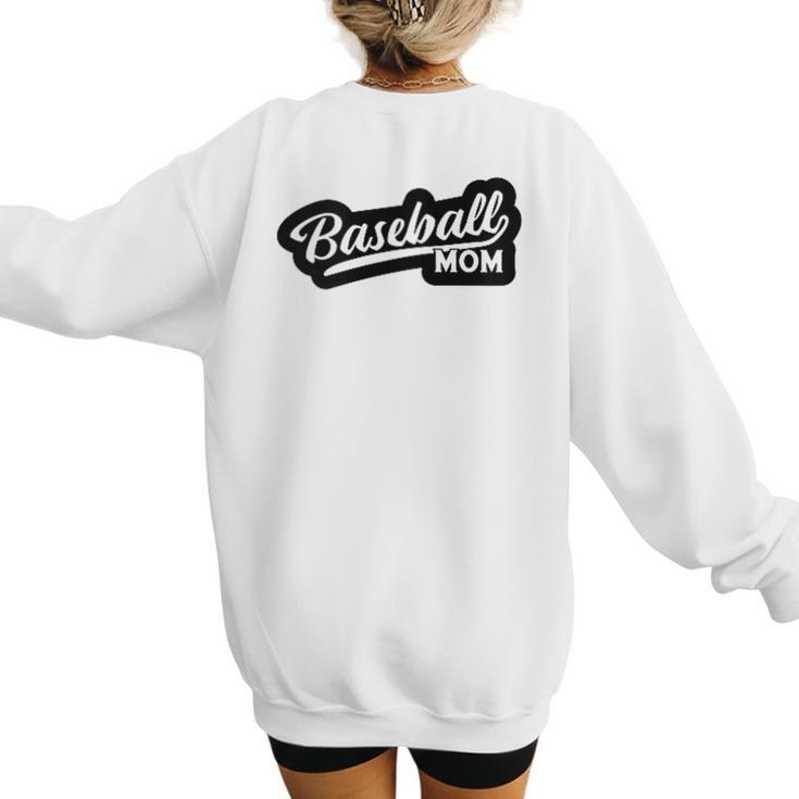 Women's Baseball Softball Baseball Mom Baseball Women's Sweatshirt Back Print