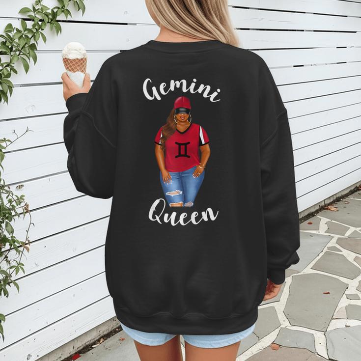 African American Baseball Mom Gemini Queen Zodiac Sign Women's Sweatshirt Back Print African American Baseball Mom Gemini Queen Zodiac Sign Women's Sweatshirt Back Print
