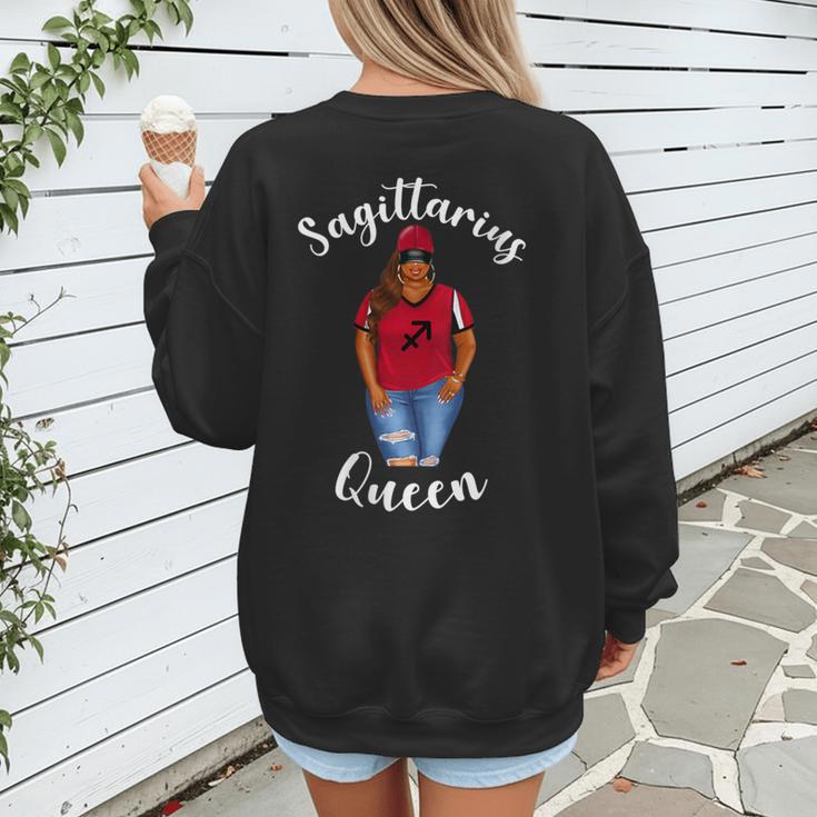 African American Baseball Mom Sagittarius Queen Zodiac Sign Women's Sweatshirt Back Print African American Baseball Mom Sagittarius Queen Zodiac Sign Women's Sweatshirt Back Print