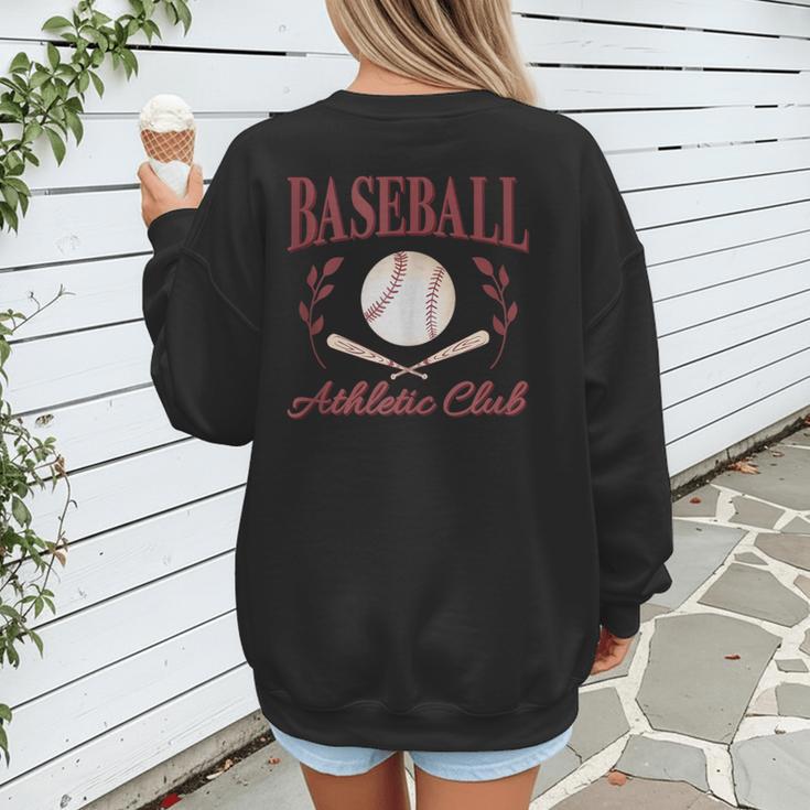 Baseball Athletic Social Club Baseball Mom Trendy Baseball Women's Sweatshirt Back Print Baseball Athletic Social Club Baseball Mom Trendy Baseball Women's Sweatshirt Back Print