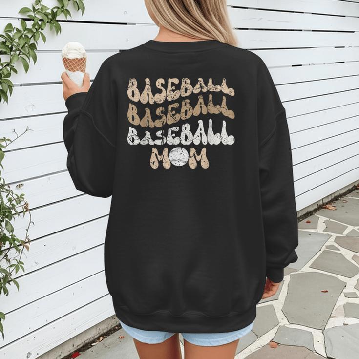 Baseball Mom Distressed Vintage Sports Player Calls Me Mom Women's Sweatshirt Back Print Baseball Mom Distressed Vintage Sports Player Calls Me Mom Women's Sweatshirt Back Print