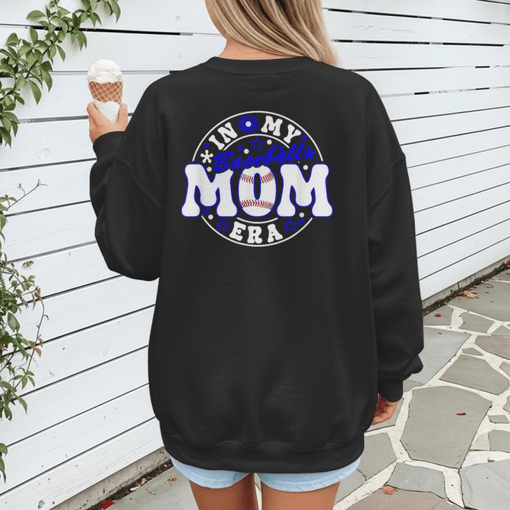 Baseball Mom Era Player Mother Game Day Women's Sweatshirt Back Print Baseball Mom Era Player Mother Game Day Women's Sweatshirt Back Print