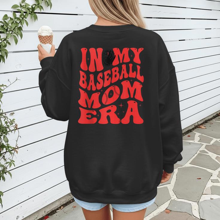 In My Baseball Mom Era Red Women's Sweatshirt Back Print In My Baseball Mom Era Red Women's Sweatshirt Back Print
