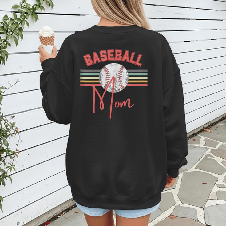 BASEBALL MOM Fun RETRO LOOK Women's Sweatshirt Back Print