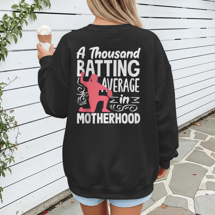 Baseball Mom Heart Ball Graphic Mother's Day Women's Sweatshirt Back Print Baseball Mom Heart Ball Graphic Mother's Day Women's Sweatshirt Back Print