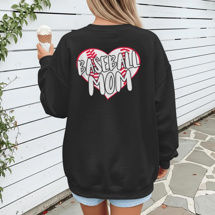 Baseball Mom Heart Women's Sweatshirt Back Print