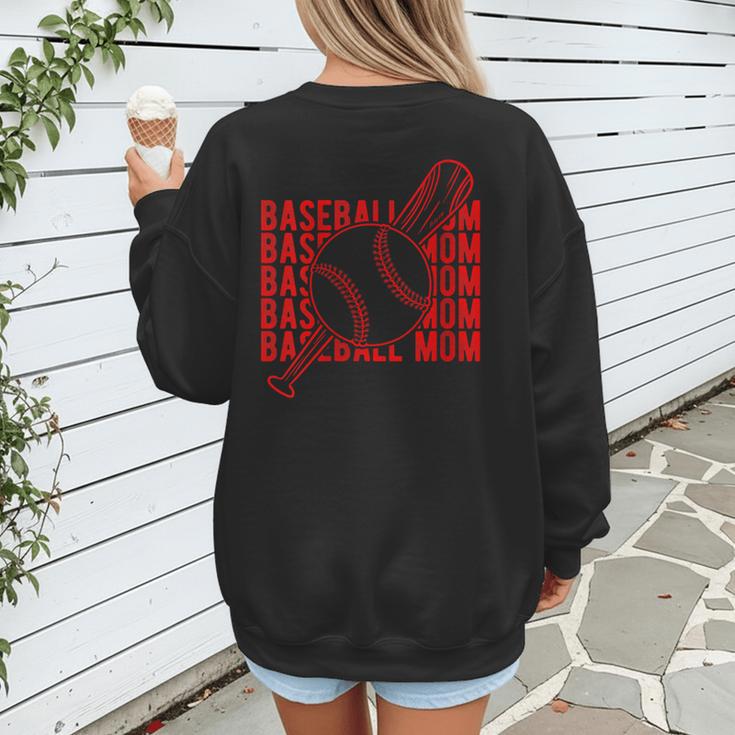 Baseball Mom Homerun Best Mom Sport Player Women's Sweatshirt Back Print Baseball Mom Homerun Best Mom Sport Player Women's Sweatshirt Back Print