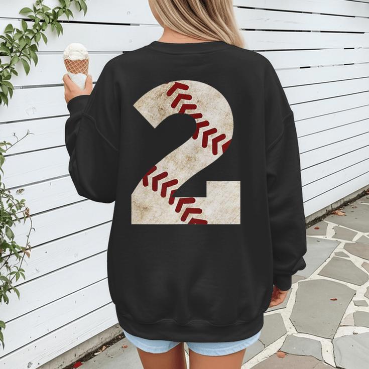 Baseball Mom Baseball Parent Number Two Baseball Gear 2 Women's Sweatshirt Back Print Baseball Mom Baseball Parent Number Two Baseball Gear 2 Women's Sweatshirt Back Print