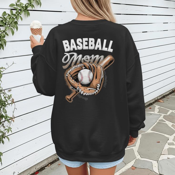 Baseball Mom Baseball Player Women's Sweatshirt Back Print