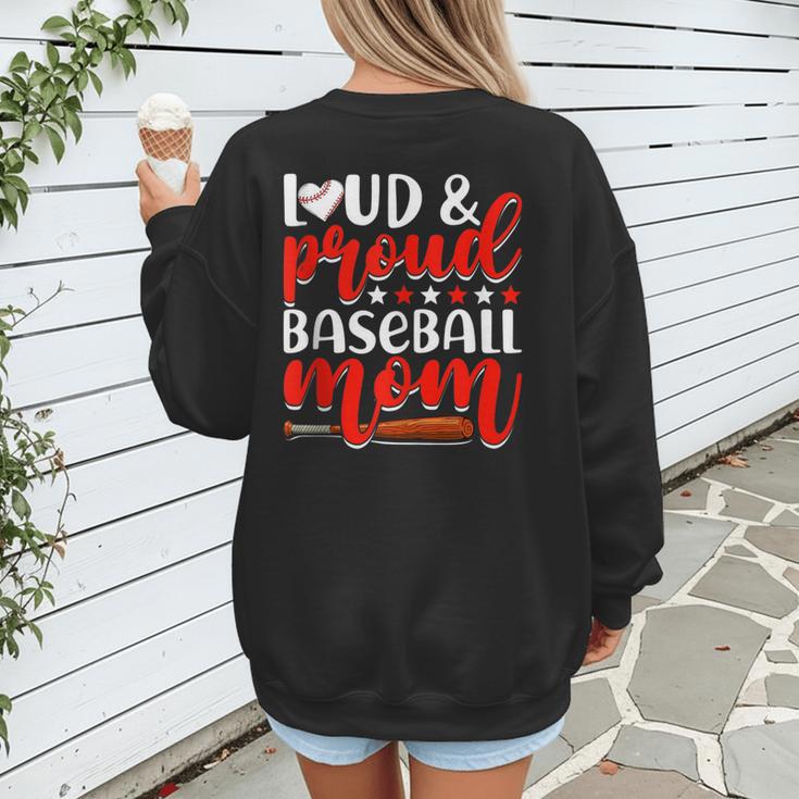 Baseball Mom Sport Mommy Baseball Mama Mother's Day Women's Sweatshirt Back Print Baseball Mom Sport Mommy Baseball Mama Mother's Day Women's Sweatshirt Back Print