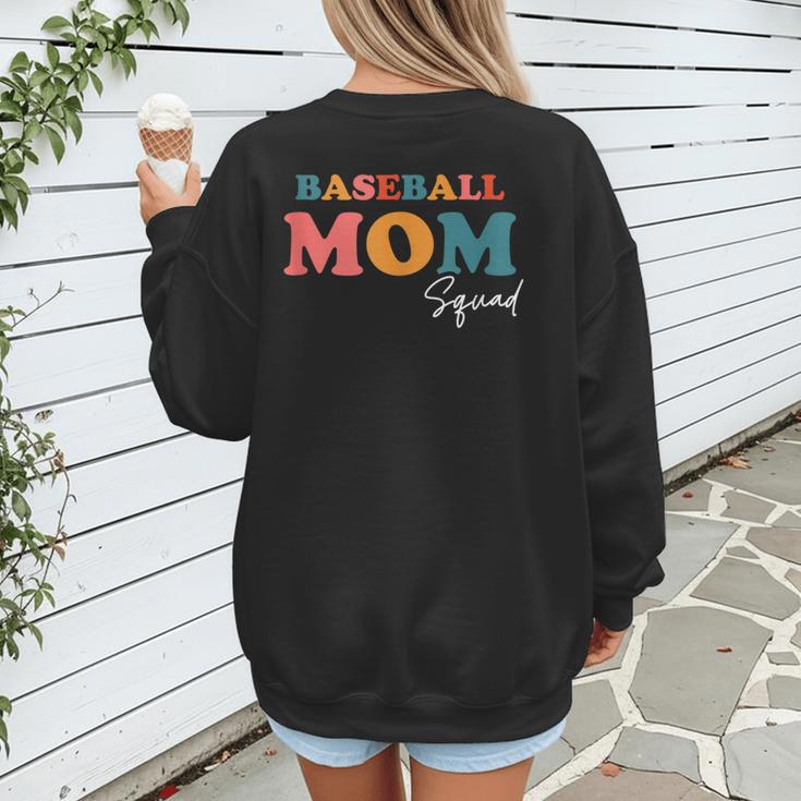 Baseball Mom Squad Boho Cute Back To School Ball Mom Women's Sweatshirt Back Print Baseball Mom Squad Boho Cute Back To School Ball Mom Women's Sweatshirt Back Print