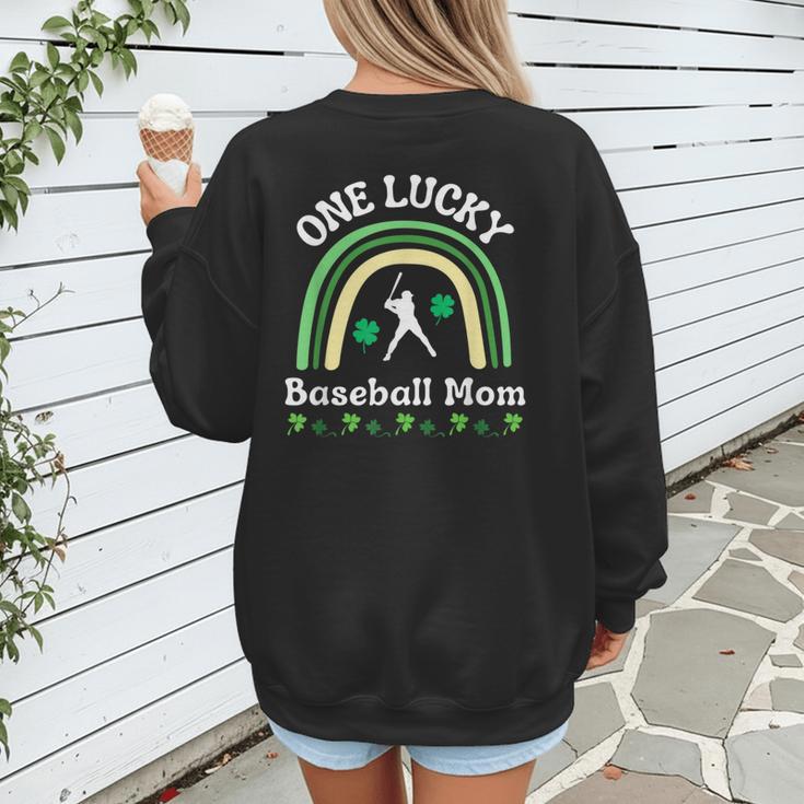 Baseball Mom St Patrick's Day Irish Shamrock Sports Women's Sweatshirt Back Print Baseball Mom St Patrick's Day Irish Shamrock Sports Women's Sweatshirt Back Print