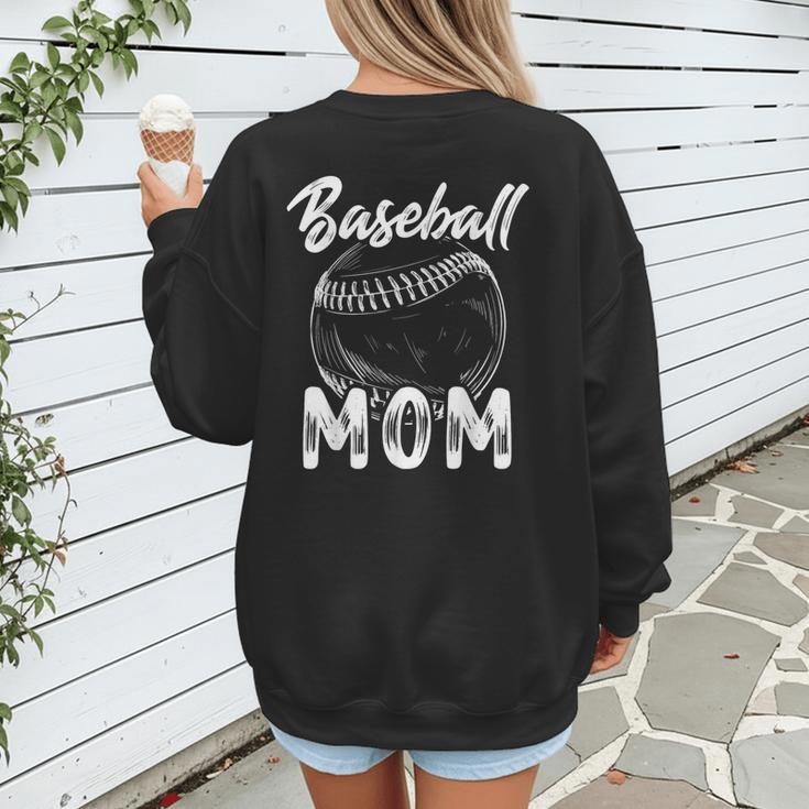 Baseball Mom For Women Family Matching Players Team Mommy Women's Sweatshirt Back Print Baseball Mom For Women Family Matching Players Team Mommy Women's Sweatshirt Back Print