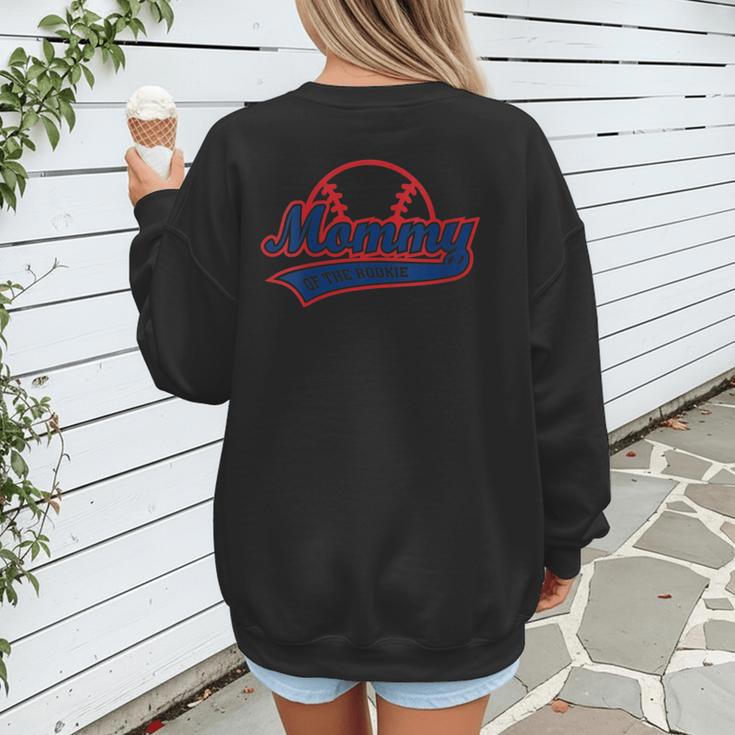 Baseball Mommy Of The Rookie Mom Birthday Baseball Women's Sweatshirt Back Print