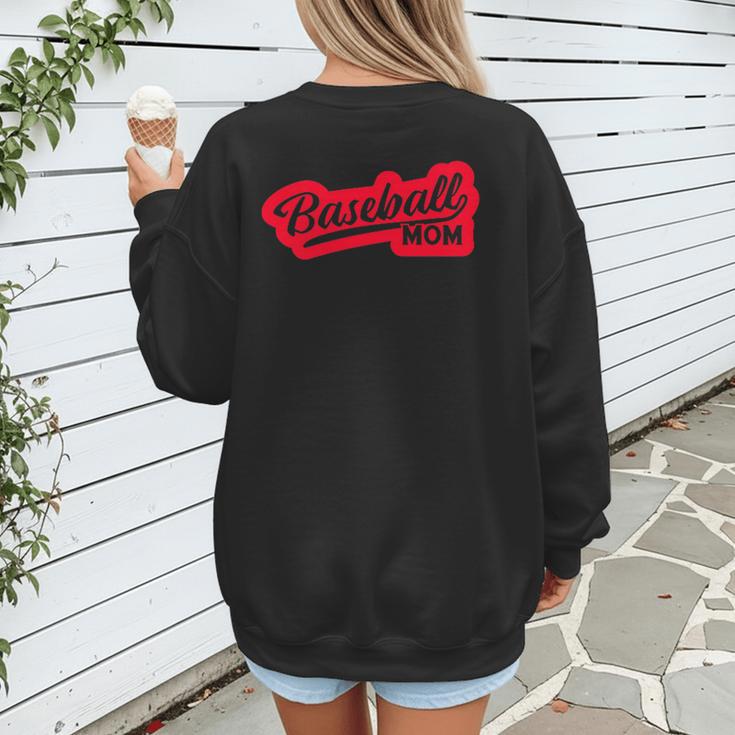 Baseball Softball Baseball Mom Baseball Women's Sweatshirt Back Print