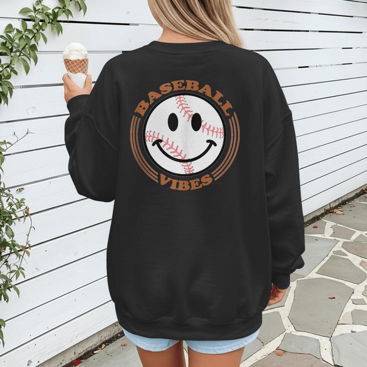 Baseball Vibes Baseball Mom Women's Sweatshirt Back Print