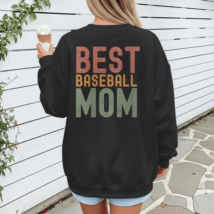 Best Baseball Mom Sports Cute Moms Day Women's Sweatshirt Back Print Best Baseball Mom Sports Cute Moms Day Women's Sweatshirt Back Print
