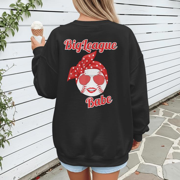 Cute Love Baseball BigLeague Babe Hot Baseball Mom Women's Sweatshirt Back Print Cute Love Baseball BigLeague Babe Hot Baseball Mom Women's Sweatshirt Back Print