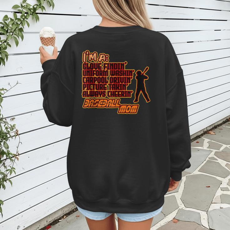 Im A Glove Findin Uniform Washin Carpool Drivin Baseball Mom Women's Sweatshirt Back Print Im A Glove Findin Uniform Washin Carpool Drivin Baseball Mom Women's Sweatshirt Back Print