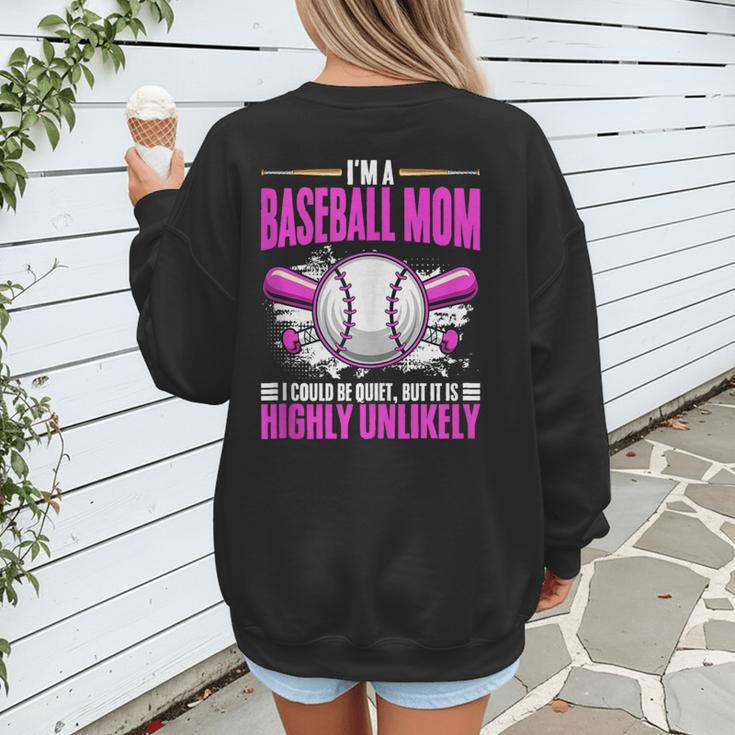 I'm A Baseball Mom Baseball Pitcher Catcher Baseball Player Women's Sweatshirt Back Print I'm A Baseball Mom Baseball Pitcher Catcher Baseball Player Women's Sweatshirt Back Print