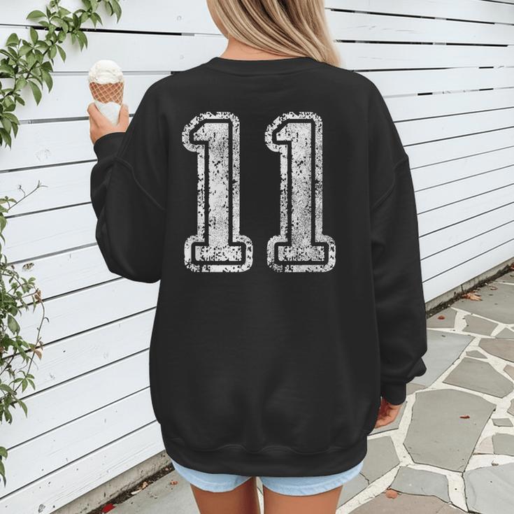 Jersey Number 11 T-Shirt Football Eleven Number Baseball Mom Women's Sweatshirt Back Print Jersey Number 11 T-Shirt Football Eleven Number Baseball Mom Women's Sweatshirt Back Print