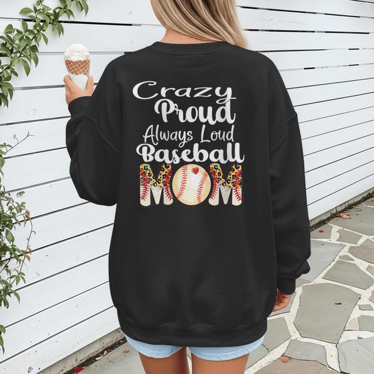 Loud And Proud Baseball Mom Messy Bun 2024 Women's Sweatshirt Back Print Loud And Proud Baseball Mom Messy Bun 2024 Women's Sweatshirt Back Print
