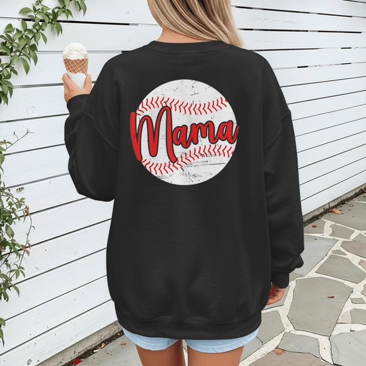 Mama Baseball Mom Women's Sweatshirt Back Print Mama Baseball Mom Women's Sweatshirt Back Print