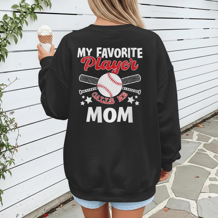 Mother's Day Baseball Mom Women's Sweatshirt Back Print Mother's Day Baseball Mom Women's Sweatshirt Back Print