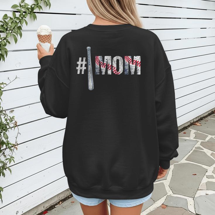 Number One Baseball Mom For Mothers Day Baseball Mommy Women's Sweatshirt Back Print Number One Baseball Mom For Mothers Day Baseball Mommy Women's Sweatshirt Back Print