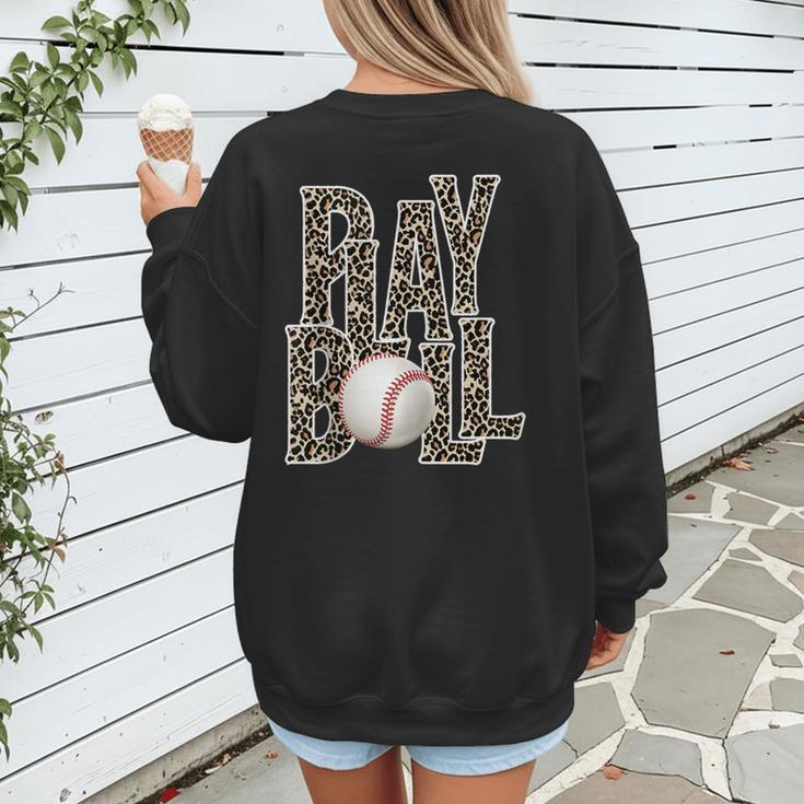 Play Ball Women Graphic Baseball Mom Baseball Women's Sweatshirt Back Print