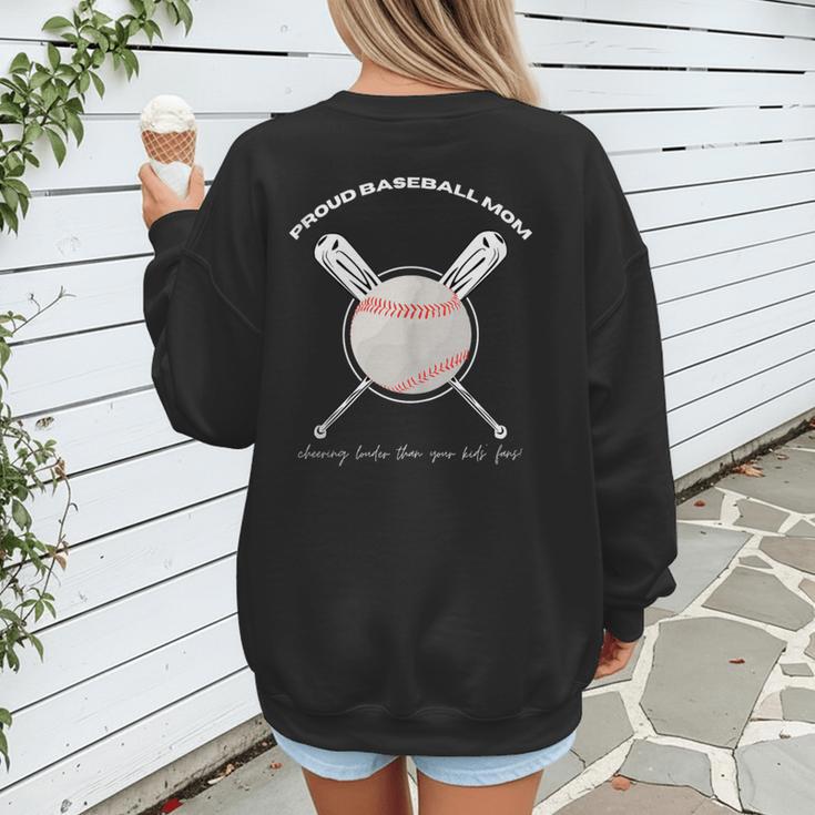 PROUD BASEBALL MOM Women's Sweatshirt Back Print PROUD BASEBALL MOM Women's Sweatshirt Back Print