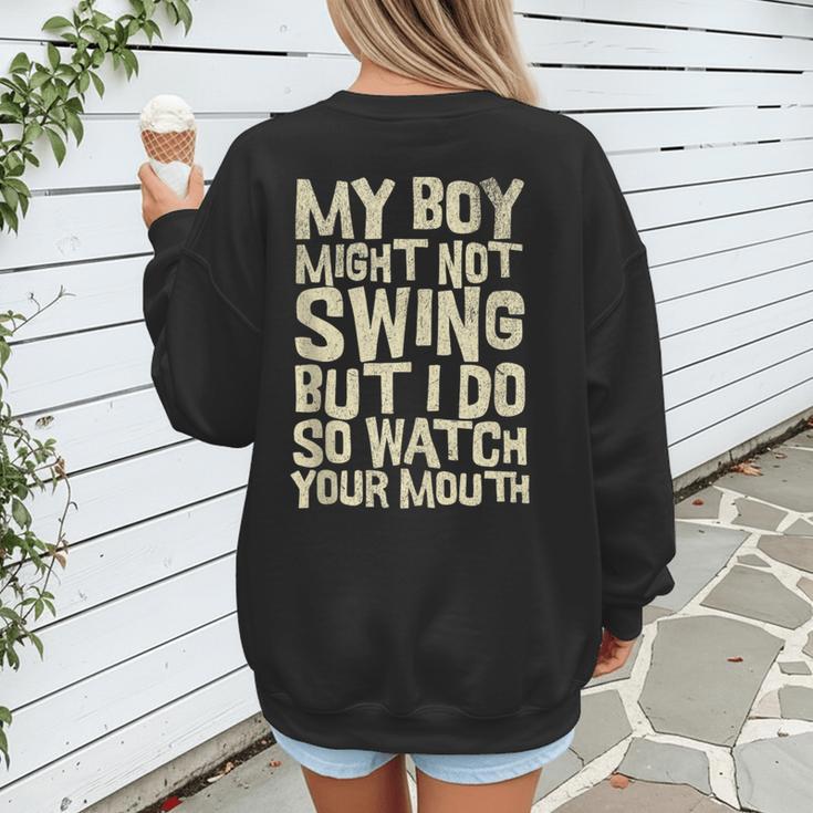 Sassy Baseball Mom Women's Sweatshirt Back Print Sassy Baseball Mom Women's Sweatshirt Back Print