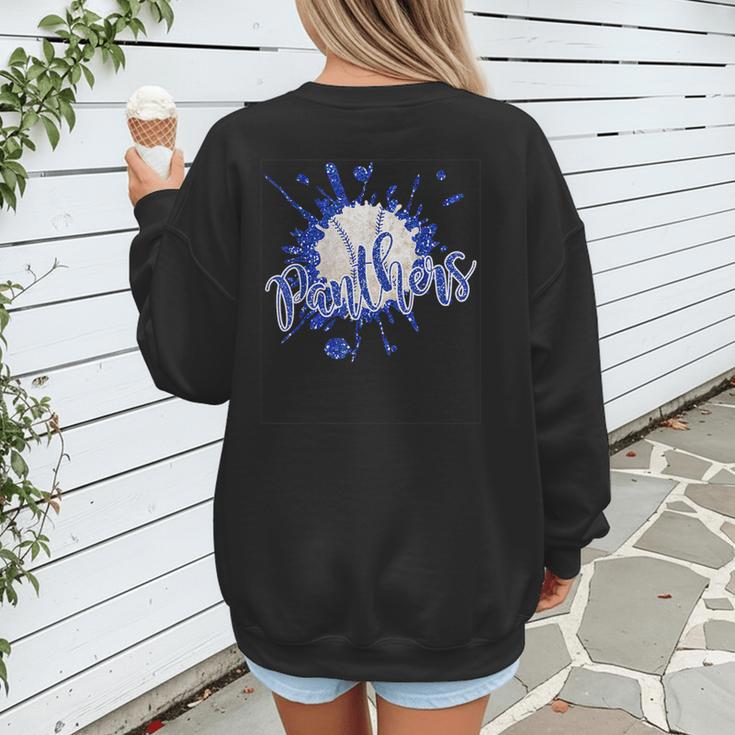 School Spirit Panthers Panther Pride Baseball Mom For Women Women's Sweatshirt Back Print School Spirit Panthers Panther Pride Baseball Mom For Women Women's Sweatshirt Back Print
