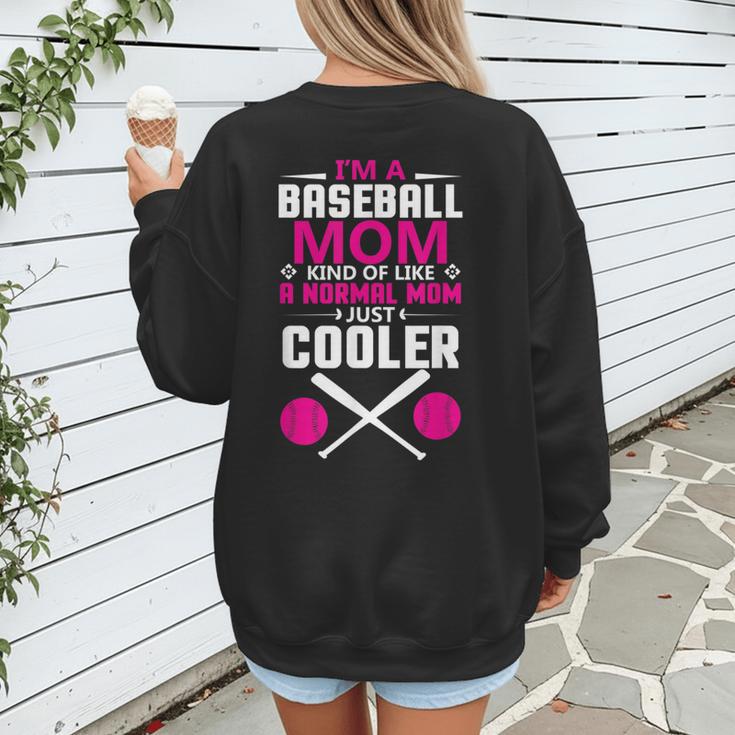 Self Expression Cool Baseball Mom Positive Thinking Women's Sweatshirt Back Print