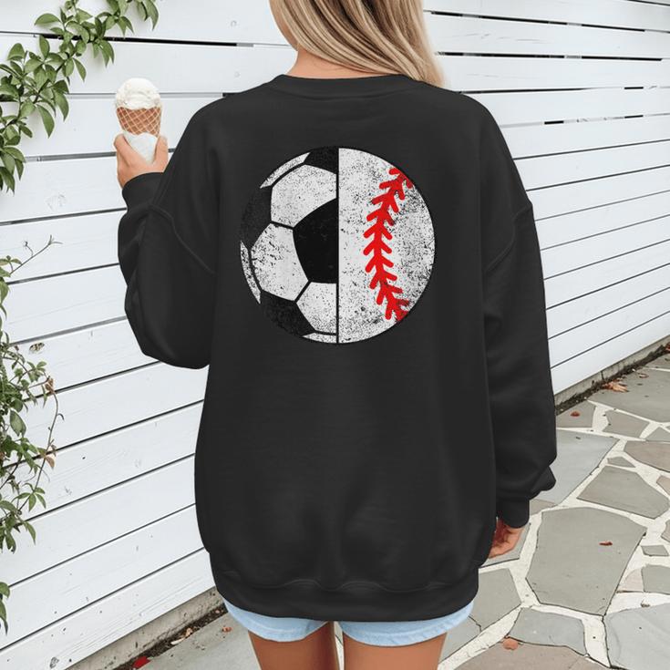 Soccer Baseball Player Soccer Baseball Mom Women's Sweatshirt Back Print Soccer Baseball Player Soccer Baseball Mom Women's Sweatshirt Back Print