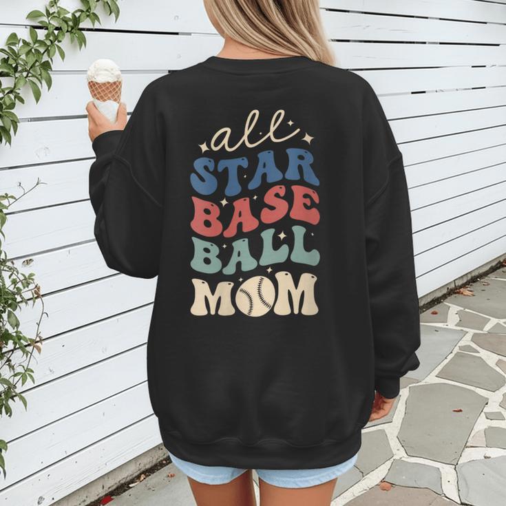 All Star Baseball Mom Women's Sweatshirt Back Print All Star Baseball Mom Women's Sweatshirt Back Print