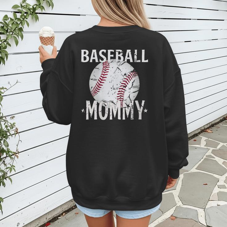 Vintage Baseball Mommy Mother's Day Sports Lover Mom Women's Sweatshirt Back Print Vintage Baseball Mommy Mother's Day Sports Lover Mom Women's Sweatshirt Back Print