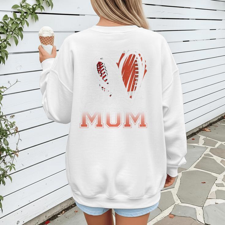 Ball Mom Football Baseball Mom Premium Women's Sweatshirt Back Print