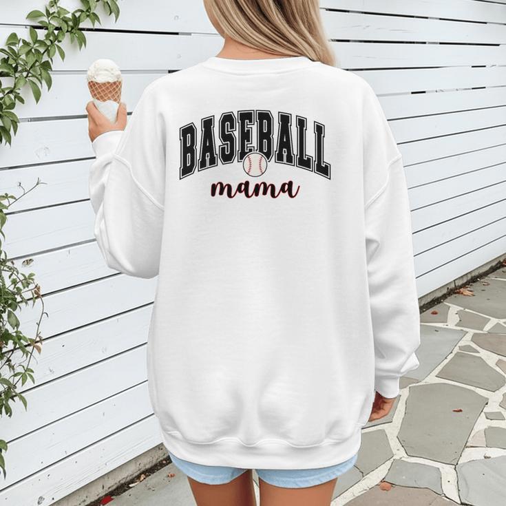 Baseball Mama Cute Women Team Mom Or Baseball Mom Sports Premium Women's Sweatshirt Back Print