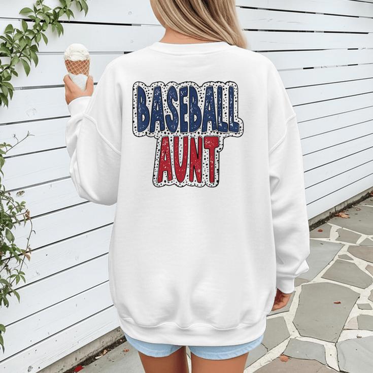 Baseball Mama Dalmatian Spots Baseball Mom Women's Sweatshirt Back Print