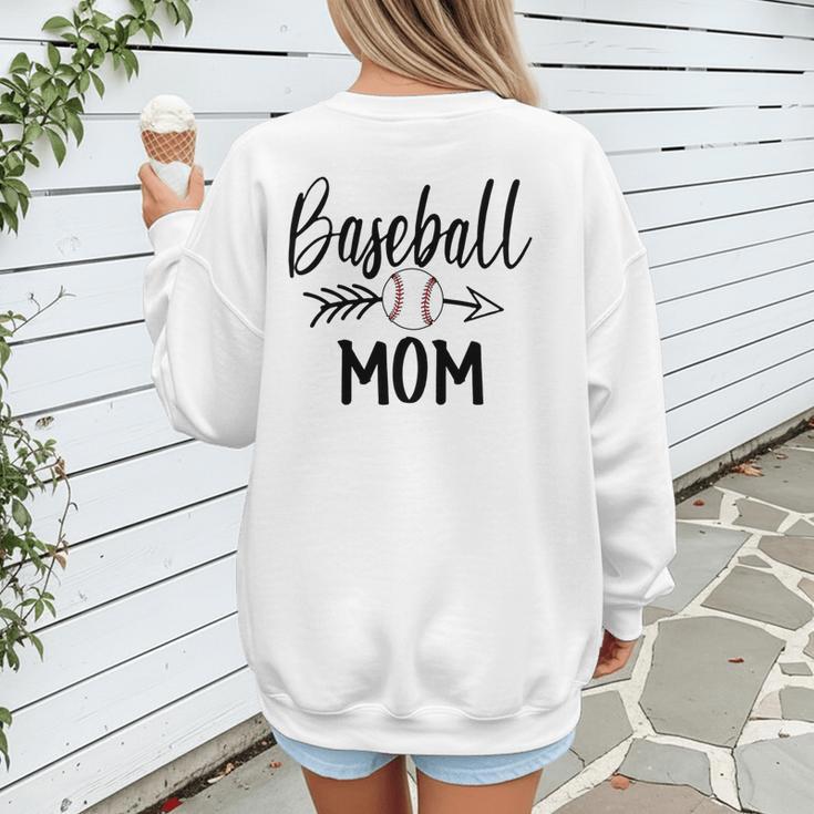 Baseball Mom Cute Arrow Father's Mother's Xmas Day Women's Sweatshirt Back Print Baseball Mom Cute Arrow Father's Mother's Xmas Day Women's Sweatshirt Back Print