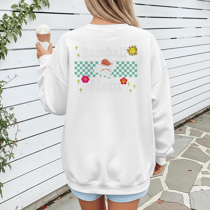 Baseball Mom Cute Retro Look Mothers Will Love Premium Women's Sweatshirt Back Print Baseball Mom Cute Retro Look Mothers Will Love Premium Women's Sweatshirt Back Print